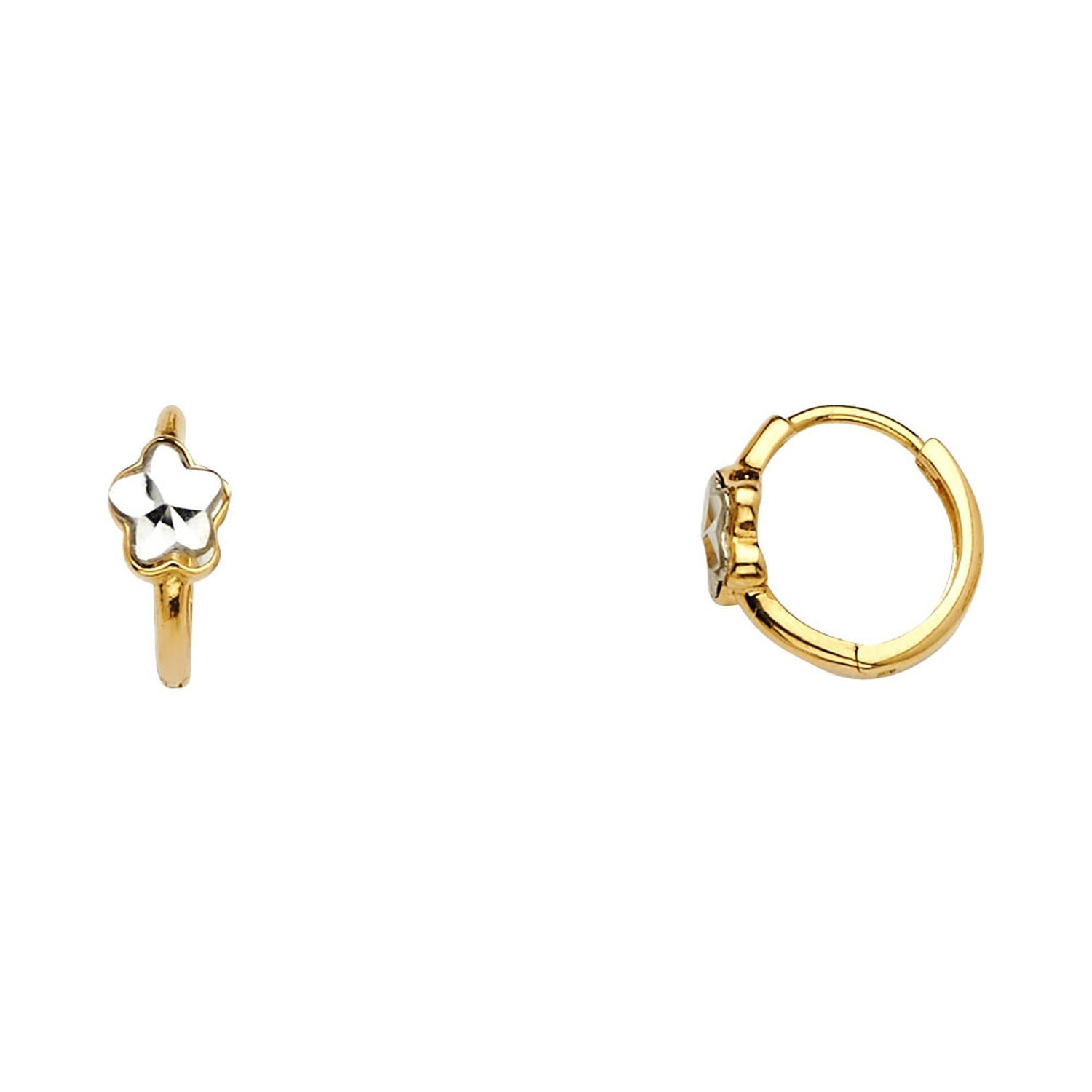 14K 2T FLOWER HUGGIES