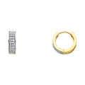 14K 2T 2 LINE CZ HUGGIES
