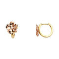 14K 2C FLOWER HUGGIES