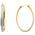 14KY SPARK OVAL HOOPS (35MM)