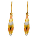 14K 3C HOL HANGING EARRING