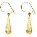 14KY D/C HOL TEAR DROP HANG EAR