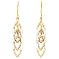 14K 2T MUL HANG HOL DESIGN TUB EAR