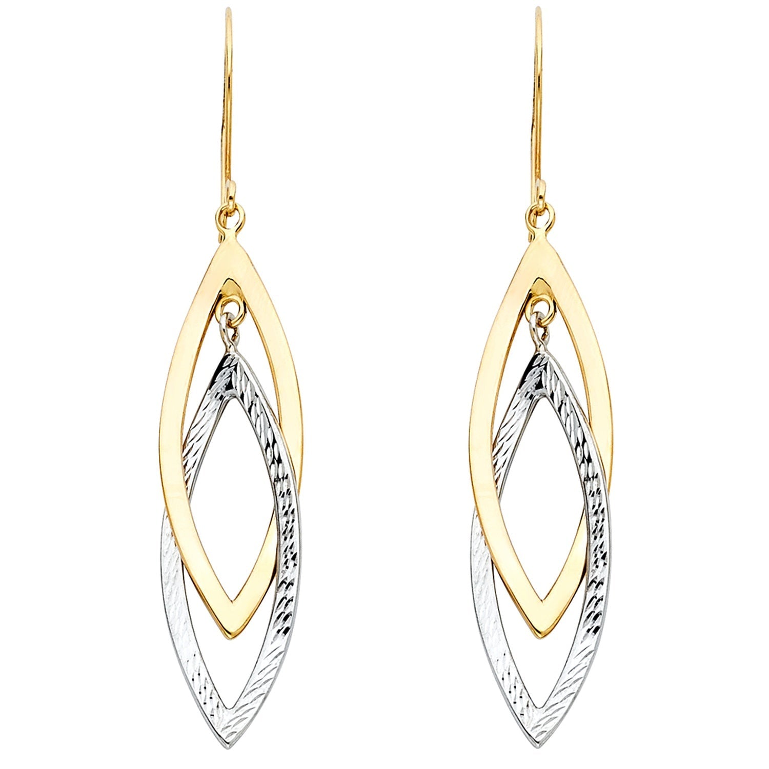 14K 2T HOL DESIGN TUBE EAR