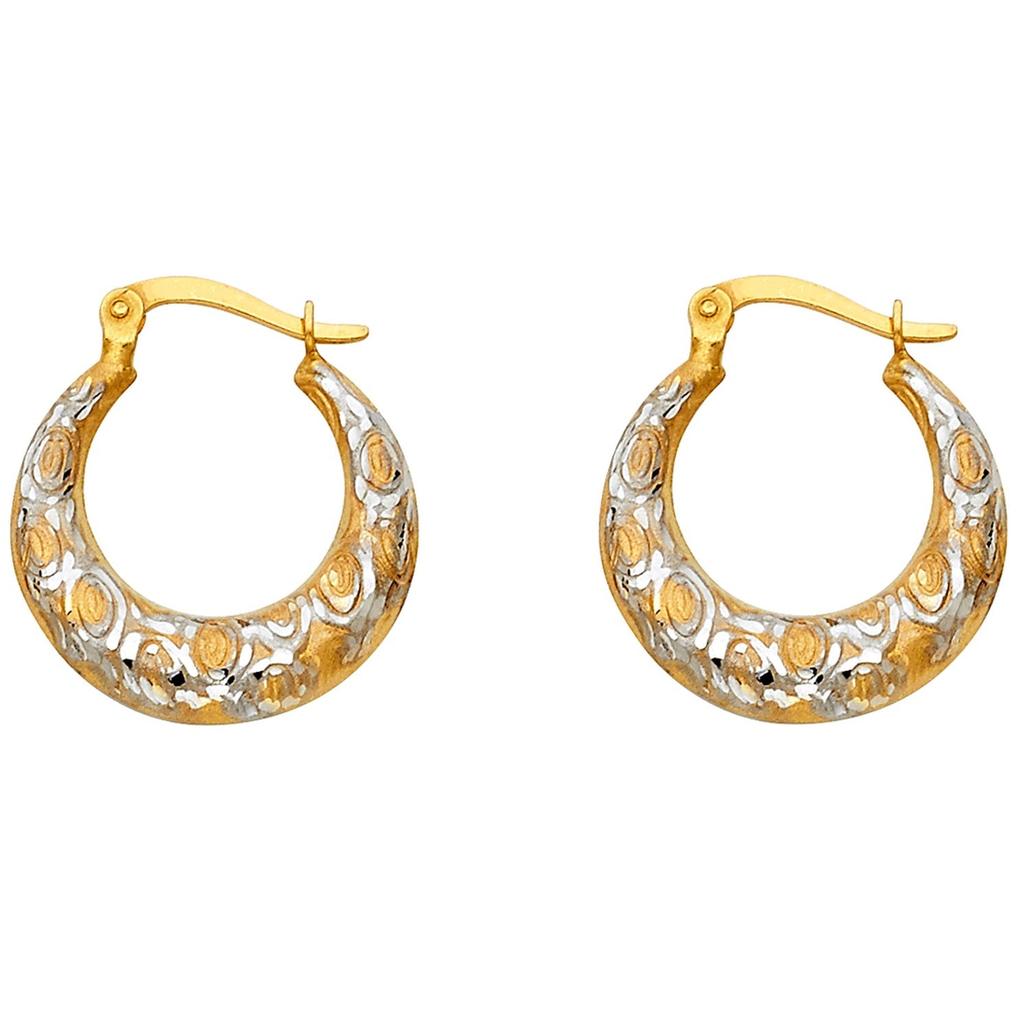 14K 2T FANCY SHRIMP EARRING
