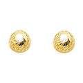 14K 2T 9.5MM D/C H-BALL EAR W/PB
