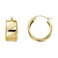 14KY ST WIDE DIAGONAL DC HOOP EAR