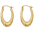 14KY TEAR DROP DC HOL HOOP EAR