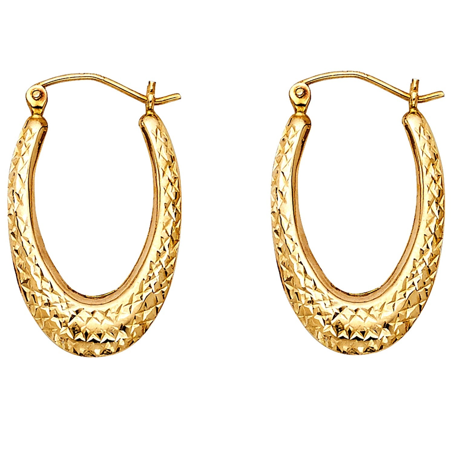 14KY TEAR DROP DC HOL HOOP EAR