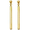 14KY RD BAR HANGING EARRING