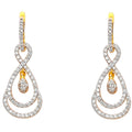 14K 2T CZ INFINITI HANGING EARRING