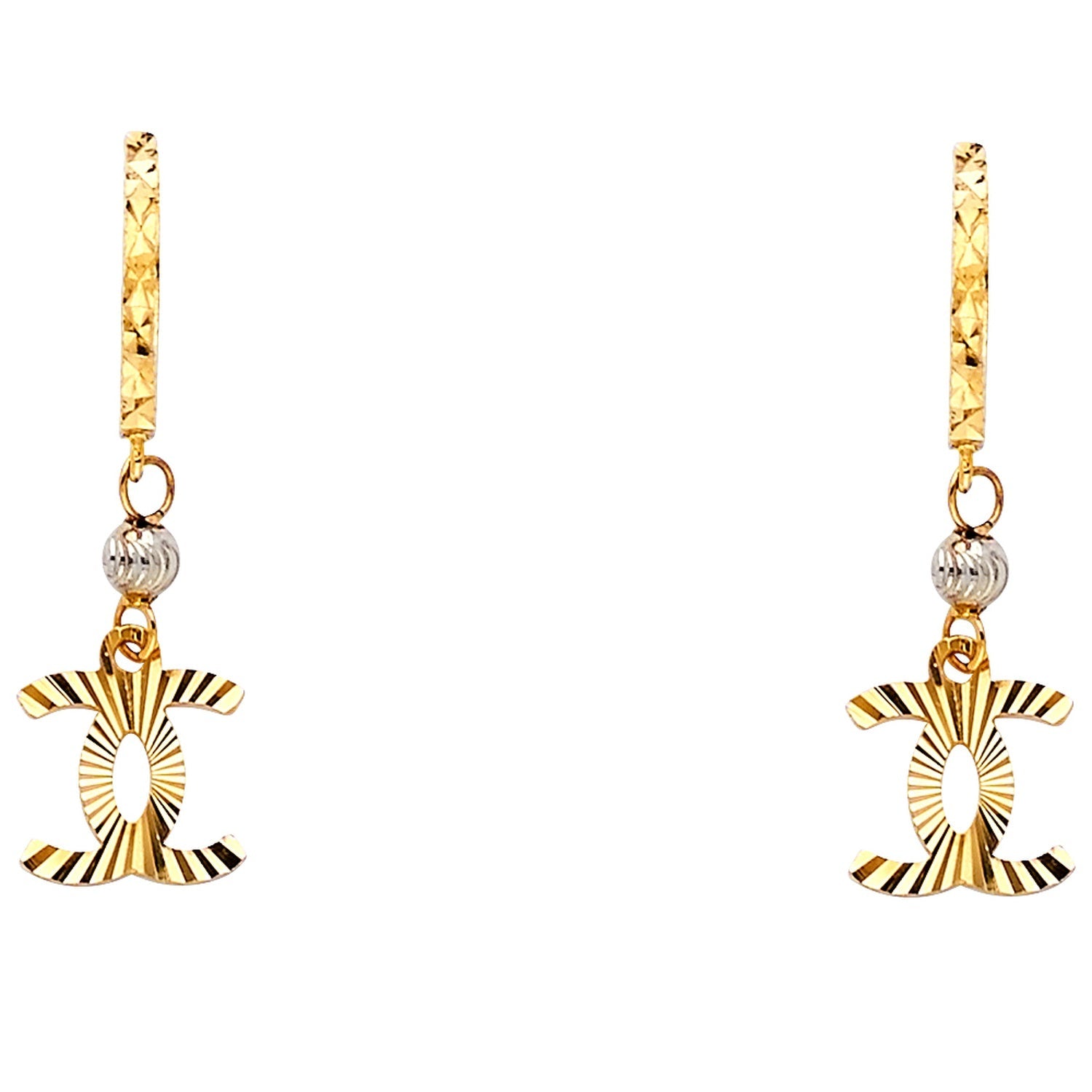 14KY DC FANCY HANGING EARRING