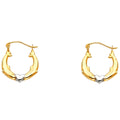 14K 2T DOLPHIN HOLLOW HOOPS
