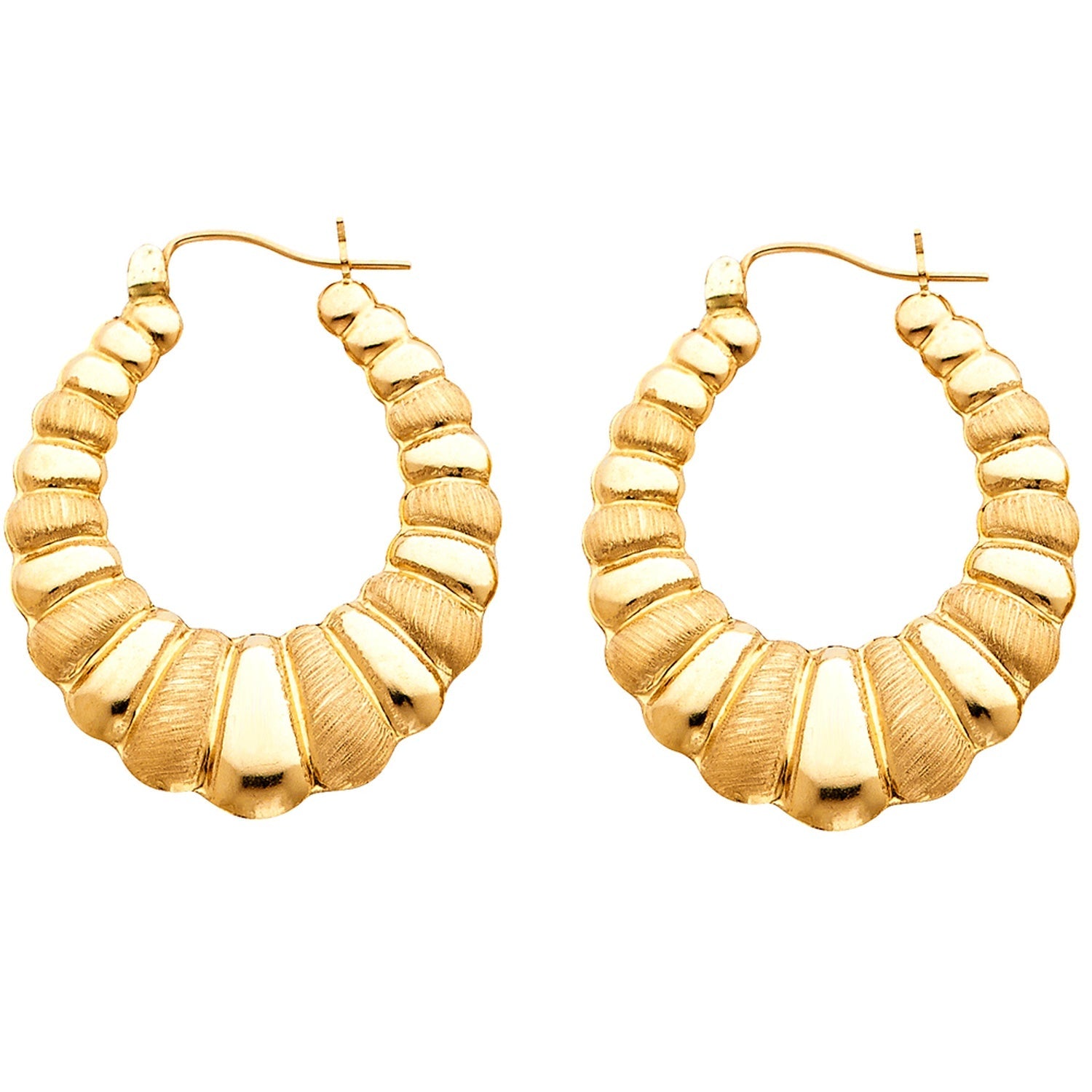 14KY FANCY HOLLOW HOOPS
