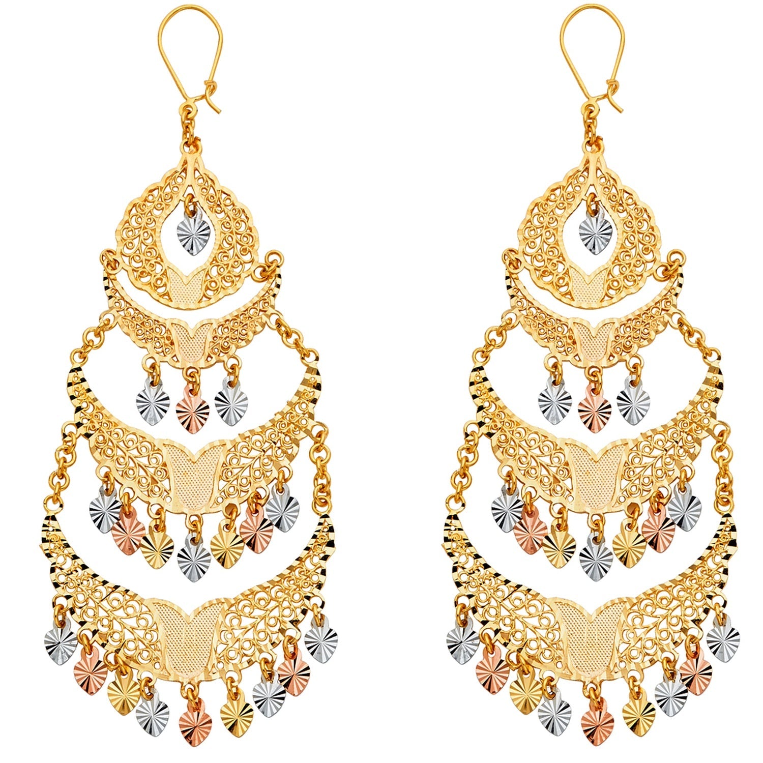 14K 3C DC CHANDELIER HANG EAR