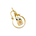 14K 3C DC GRADUATED HOOPS