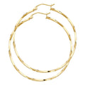 14KY CURLED HOOP EARRING