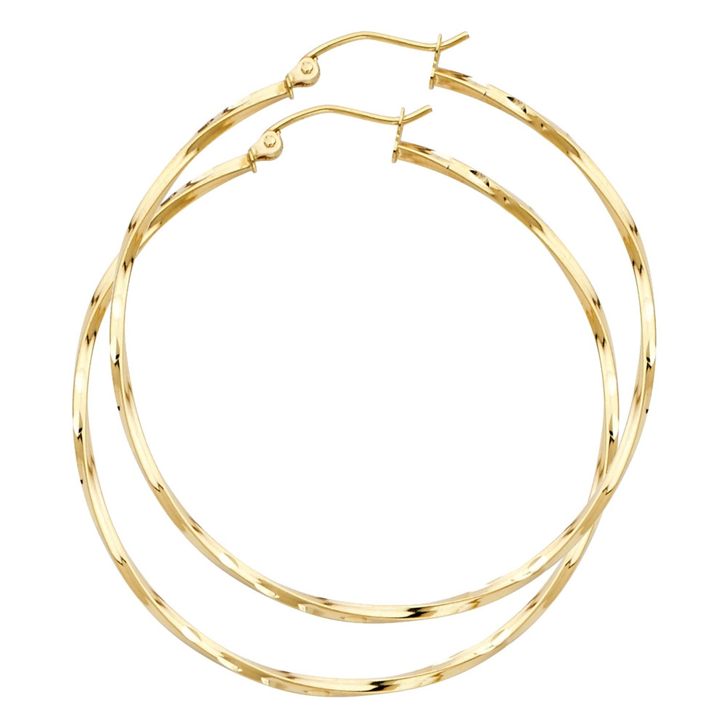 14KY CURLED HOOP EARRING