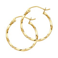 14KY CURLED HOOP EARRING