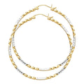 14K 2T CURLED HOOP EARRING