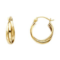 14KY 3LINE HOOP EARRING