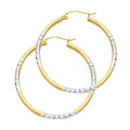 14K 2T DC HOOP EARRING