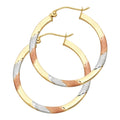 14K 3C DC HOOP EARRING