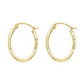 14KY DC OVAL HOOP EARRING