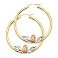 14K 3C GUADALUPE HOOP EAR