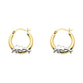 14K 2T DOLPHIN HOOP EARRING