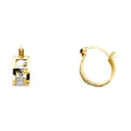 14K 2T ELEPHANT HOOP EARRING