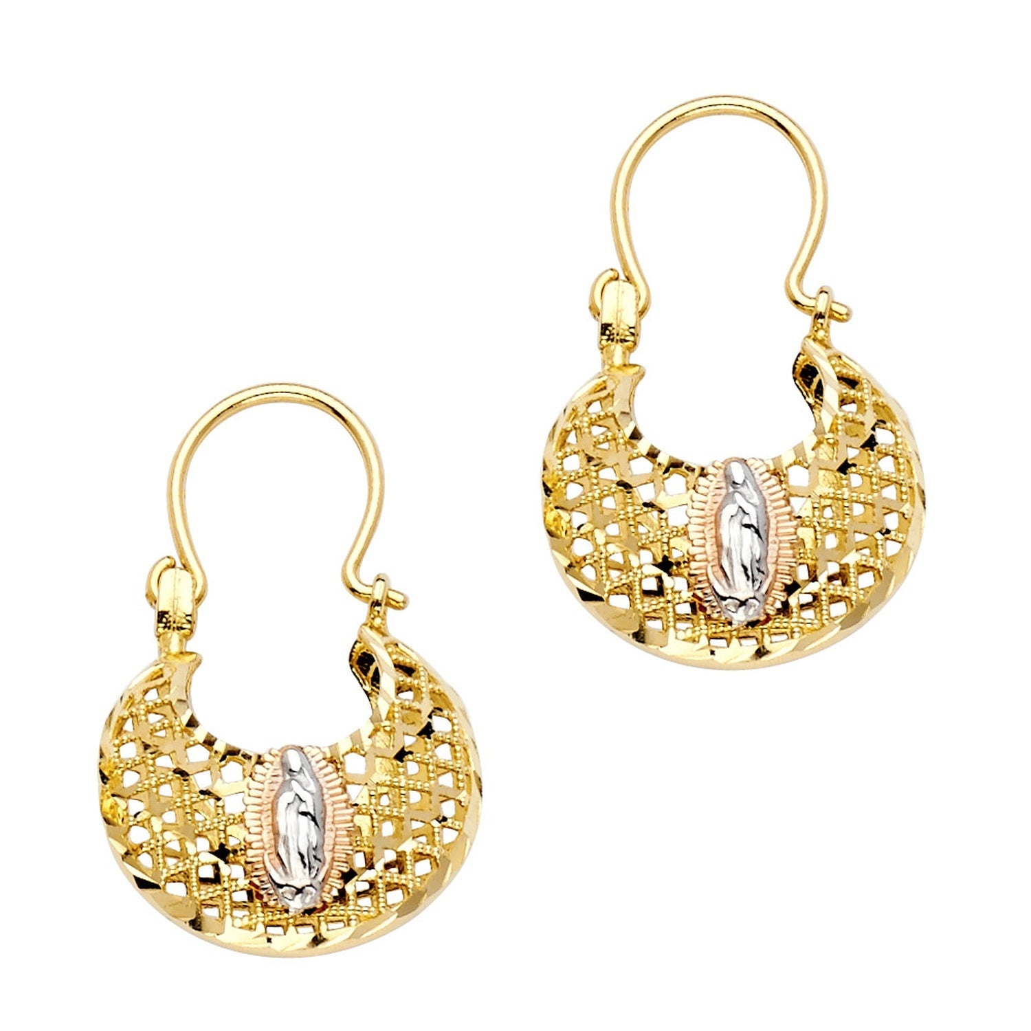 14K 3C GUADALUPE BASKET EAR