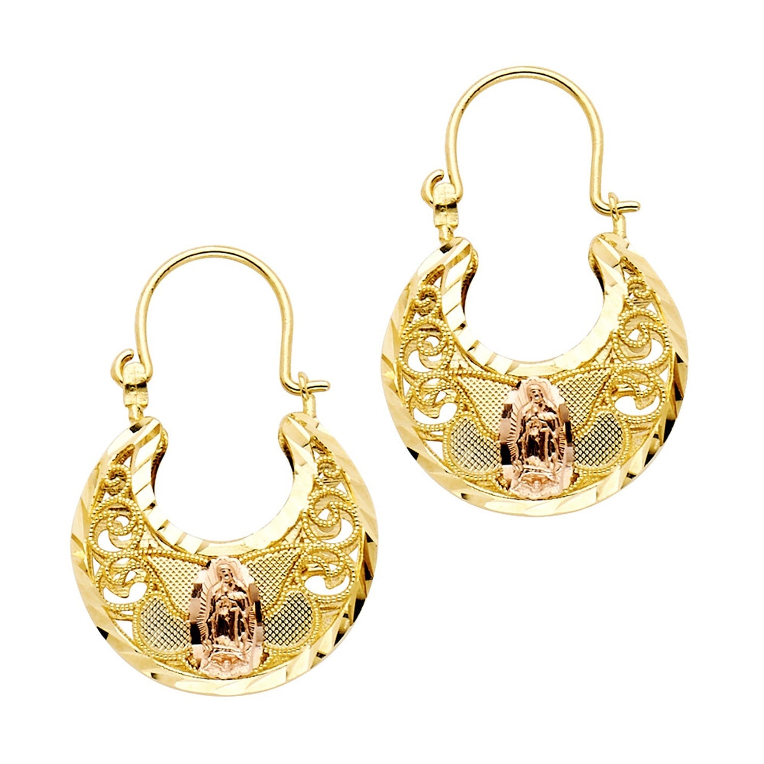 14K 2C GUADALUPE BASKET EAR