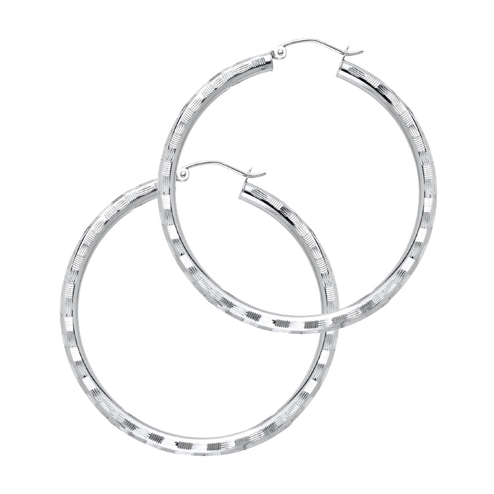14KW 3MM DC HOOP EARRING