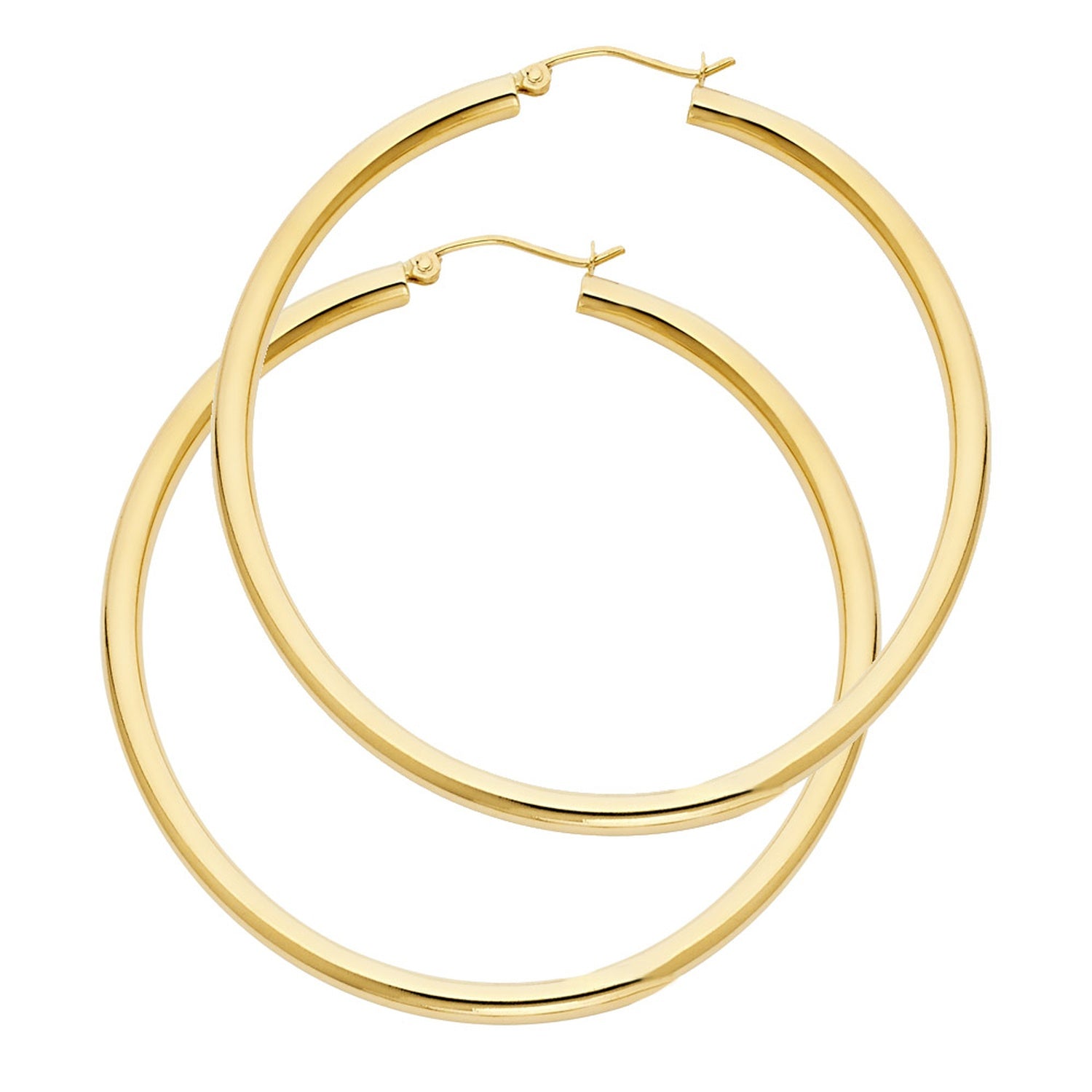 14KY 3MM PLAIN HOOP EARRING