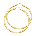 14KY 3MM BUD DC HOOP EARRING