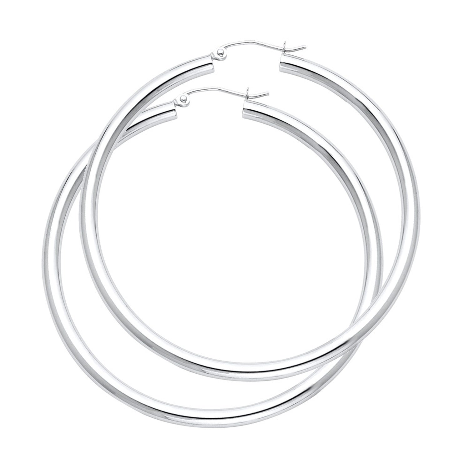 14KW 3MM PLAIN HOOP EARRING