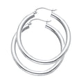 14KW 3MM PLAIN HOOP EARRING