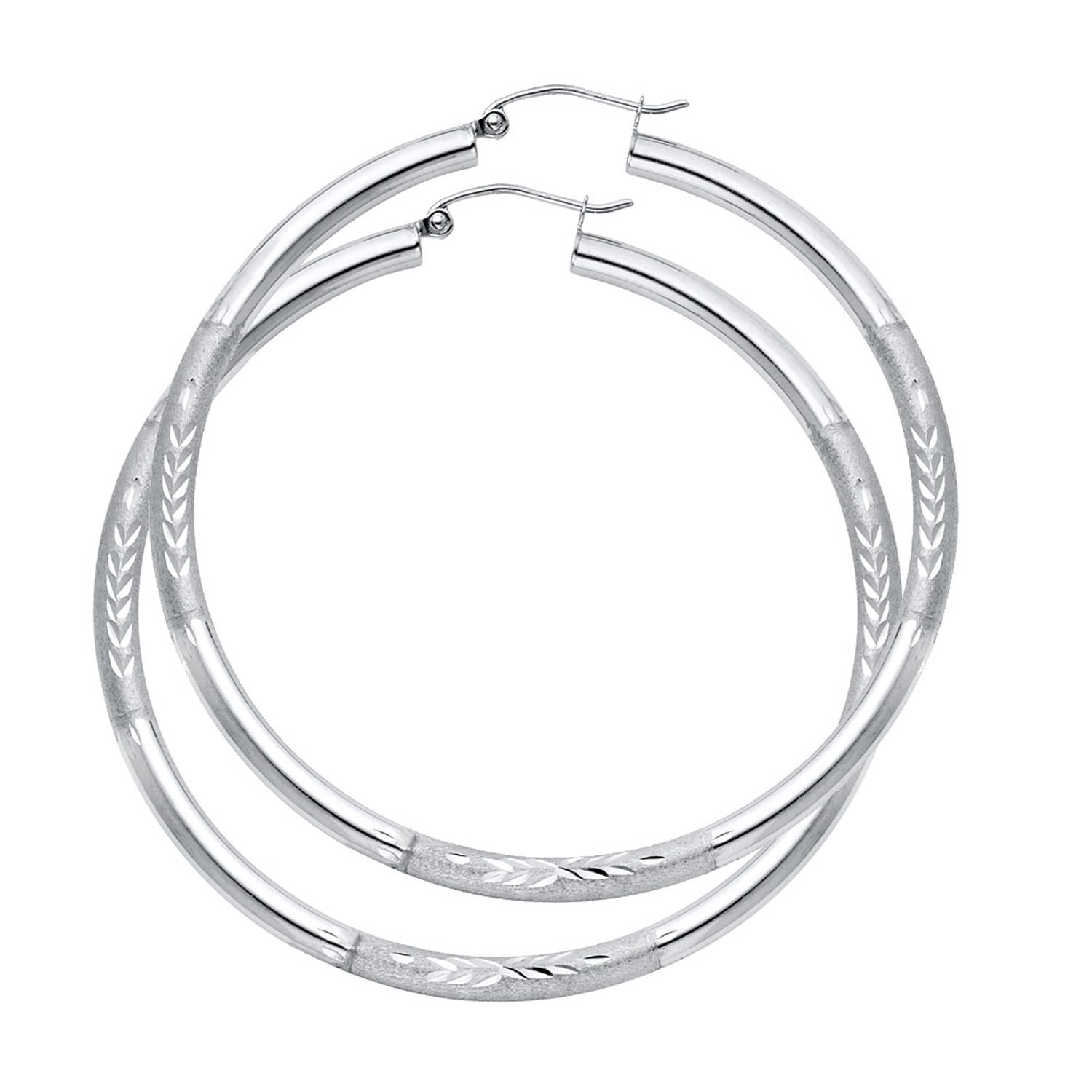 14KW 3MM BUD DC HOOP EARRING