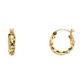 14KY PERFORATED HOOP EARRING