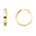 14K 2T DC STAMP HUGGIES EARRING