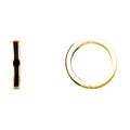 14KY ONYX HUGGIES EARRING