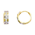 14KY MULTI COLOR CZ HUGGIES EAR
