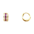 14KY RED & W CZ HUGGIES EAR