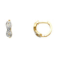 14K 2T CZ HUGGIES EARRING
