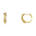 14KY CZ HUGGIES EARRING