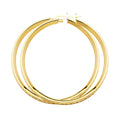 14KY RD CZ CHANNEL HOOP EAR