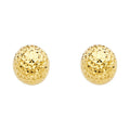14KY CRYSTAL CUT FULL BALL EAR (10MM)
