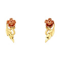 14K 2T SM FLOWER POST EAR