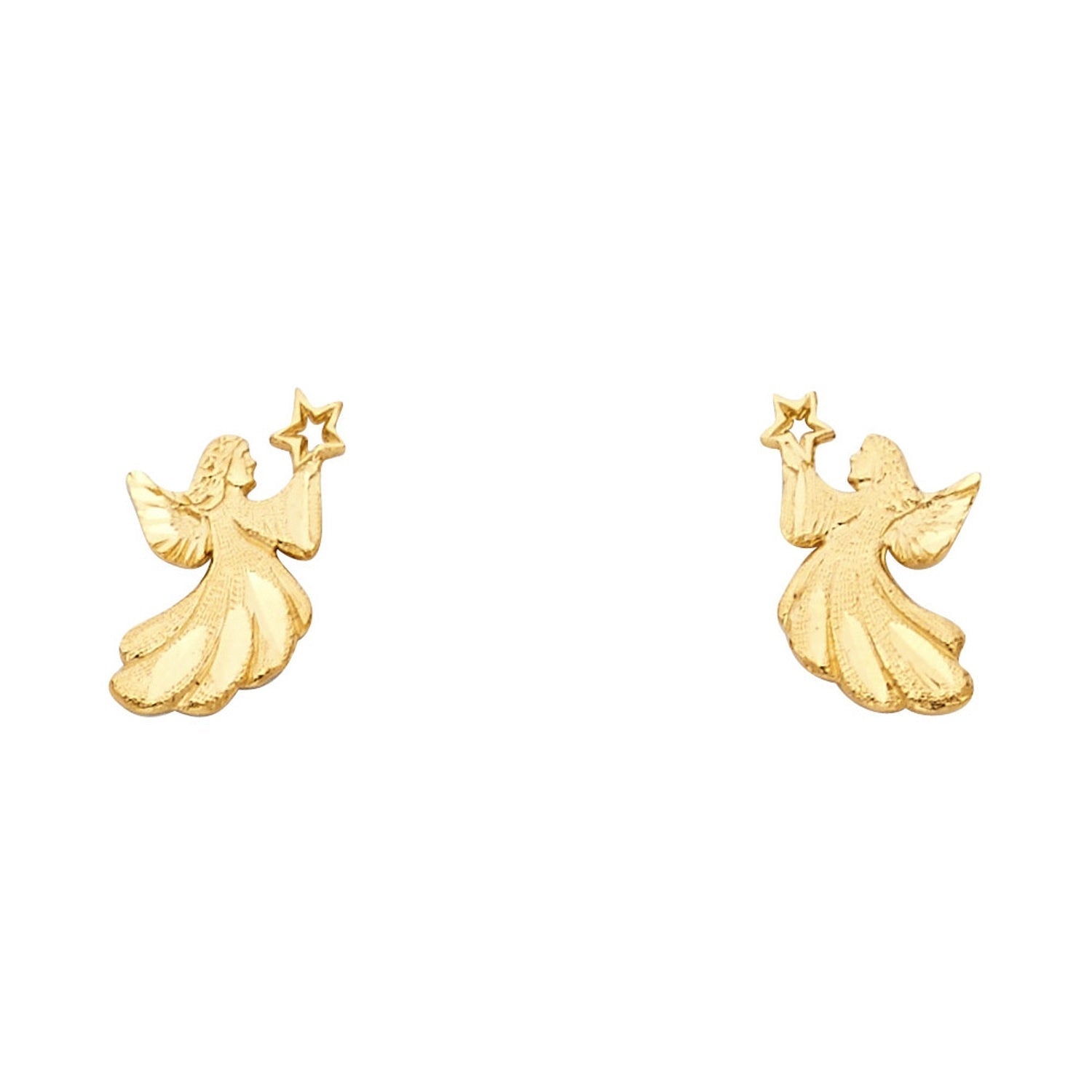 14KY SM ANGEL POST EAR